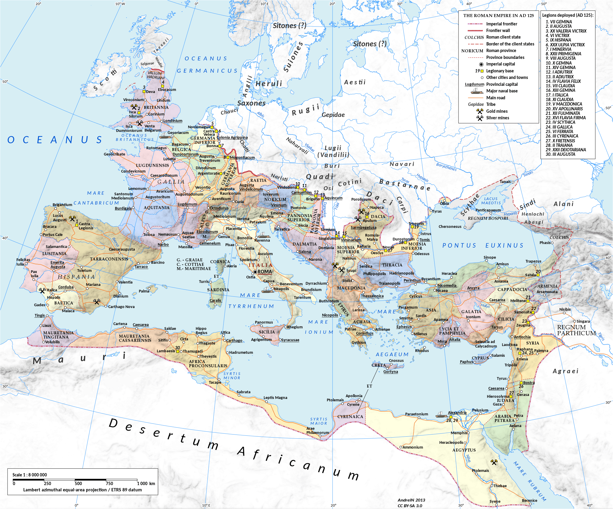 Karten Römisches Reich: Rom Karte, Italien
